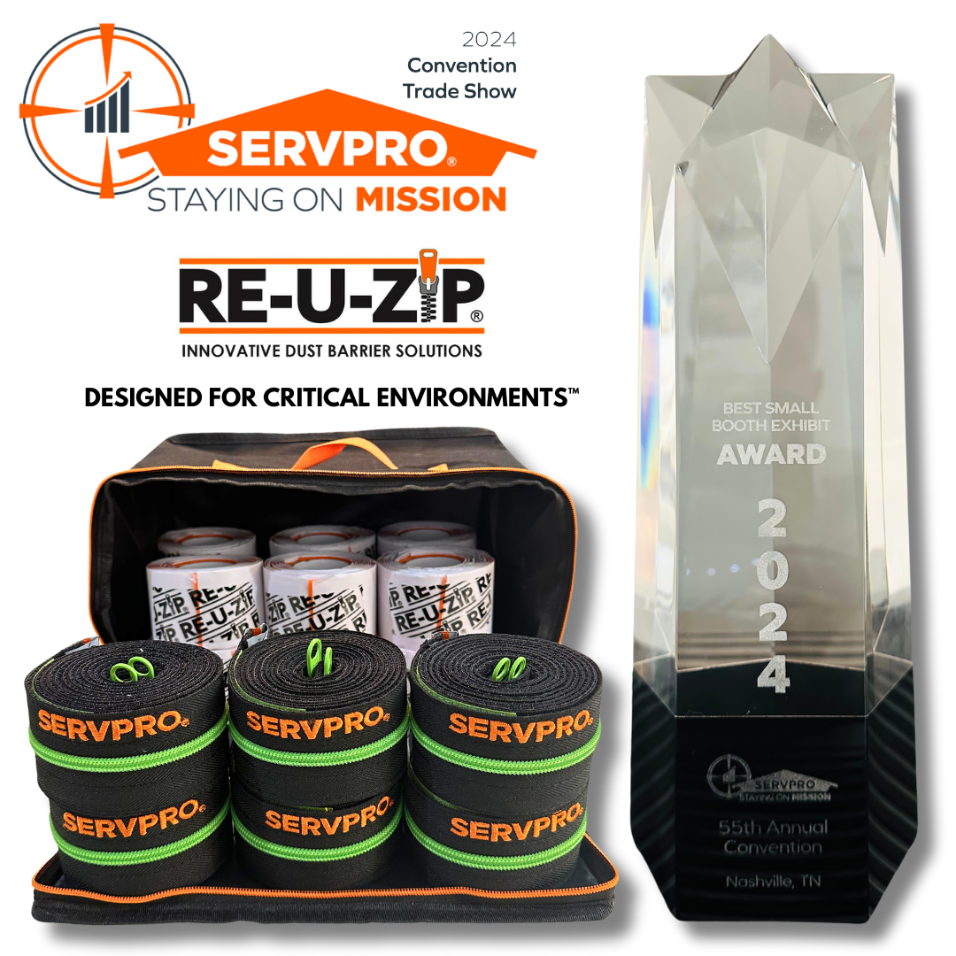 RE-U-ZIP® Debuts "SERVPRO®" Embroidered Reusable Dust Barrier Zipper at 2024 SERVPRO® Annual Convention