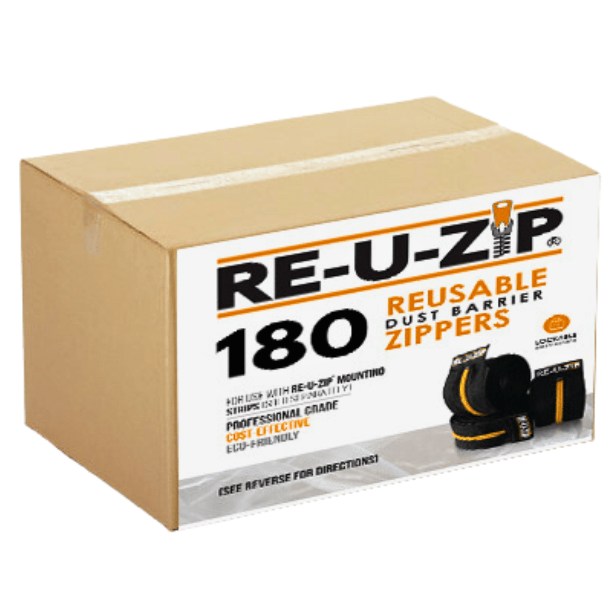 RE-U-ZIP INNOVATIVE DUST BARRIER SOLUTIONS Construction RE-U-ZIP® REUSABLE DUST BARRIER ZIPPER (ONLY) | 180 UNIT CASE PACK