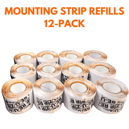 RE-U-ZIP INNOVATIVE DUST BARRIER SOLUTIONS Construction RE-U-ZIP™ Mounting Strips | 12 Pack